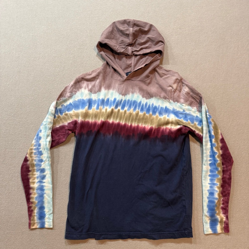 Lands' End Boho Surf Tie-Dye Long Sleeve Hoodie Tee‎ Youth Large 14–16